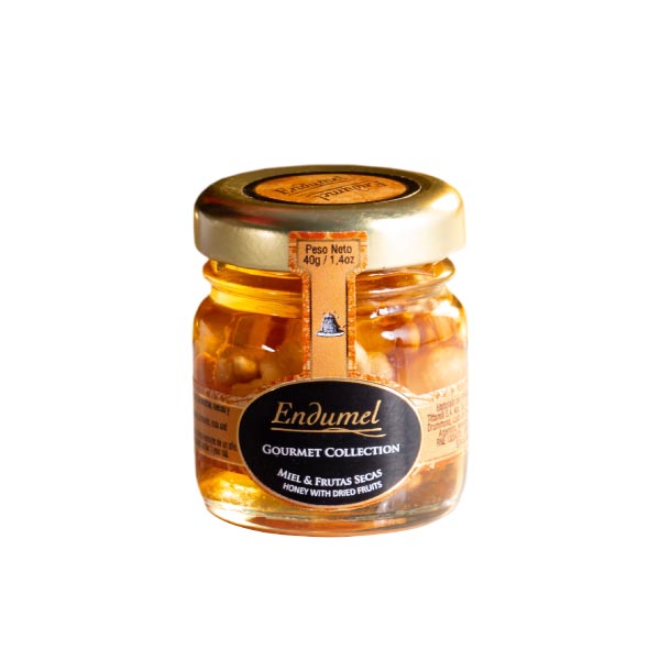 ENDUMEL - Miel con frutas secas (almendras - nueces - avellanas) x 40g.