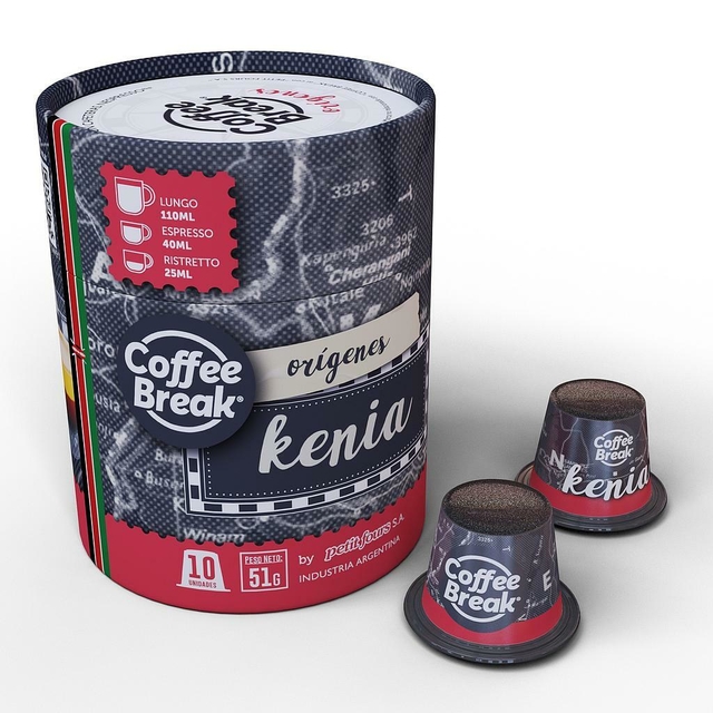 COFFEE BREAK - Capsulas de Cafe Origenes Kenia x 9 estuches.