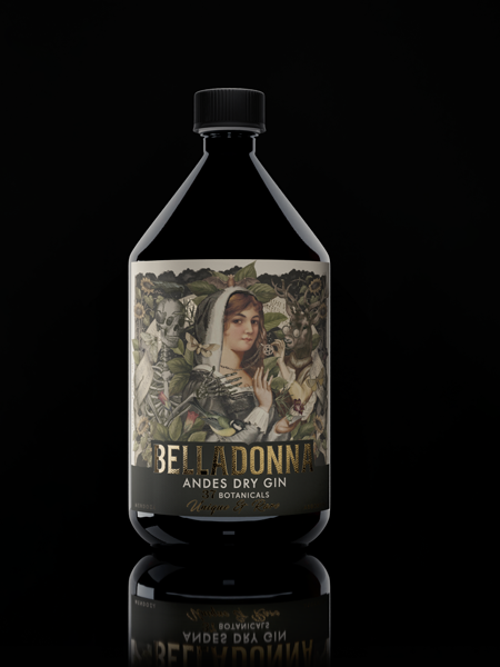 ANDINA CIA. DESTILERA - Belladonna Andes Dry Gin.