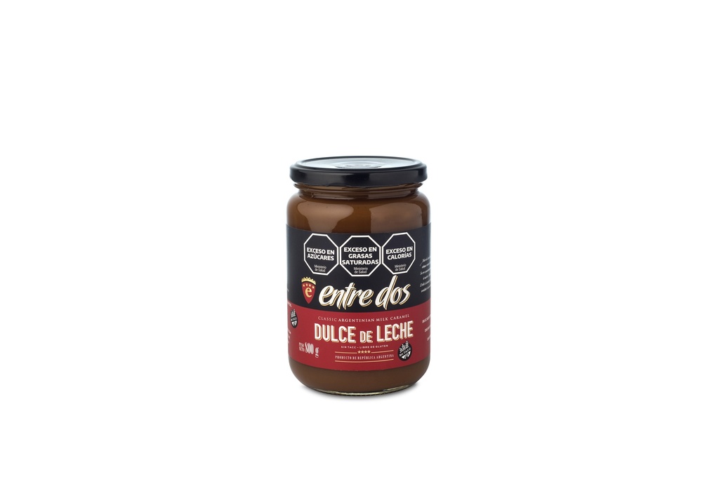 ENTRE DOS - Dulce de Leche 800 gr Vidrio pack x 6 u.