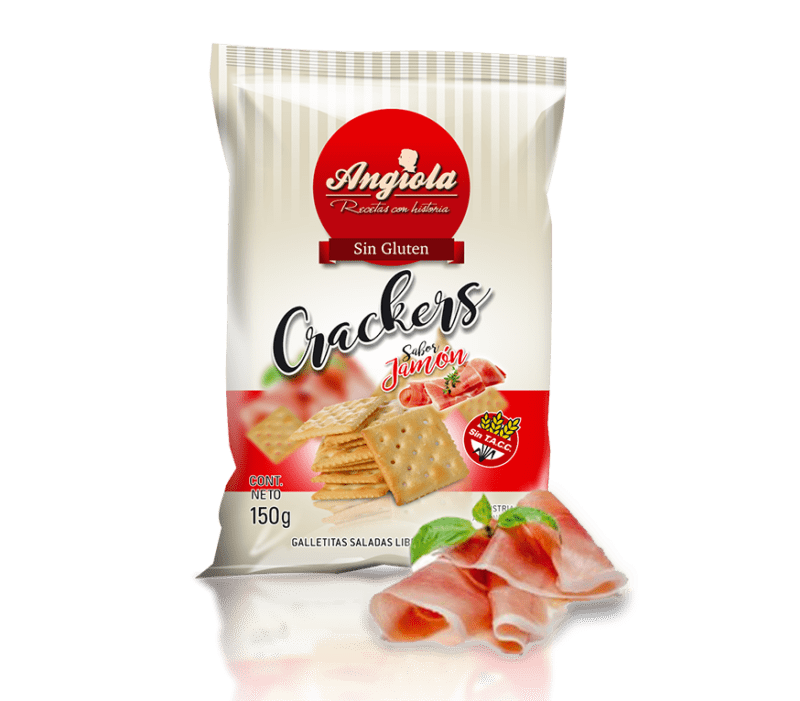 ANGIOLA - Galletitas saladas de jamón (Sin Tacc) x 12 un.