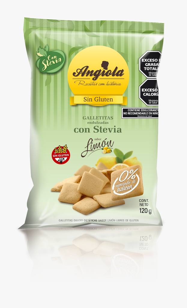 ANGIOLA - Galletas sabor limón s/TACC- s/Azúcar x 12 un.