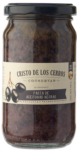 ALCARAZ - Pasta de Aceitunas Negras 300g - Pack x 6u.