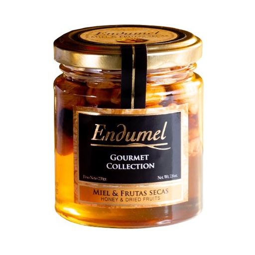 ENDUMEL - Miel con frutas secas (almendras, nueces, avellanas) x 220g.