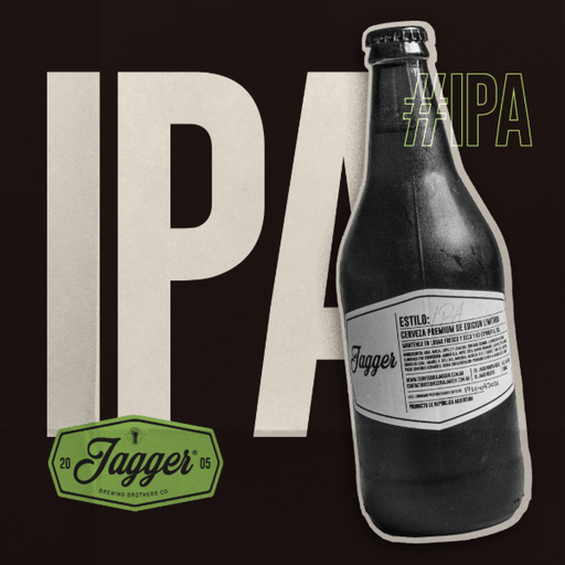 JAGGER - Cerveza IPA 500cc - Pack x 6u.