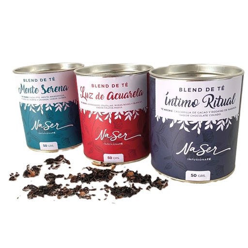 NASER - Blend Té Lata 50 gr (Acuarela/Mente/Ritual) - Pack x6u.