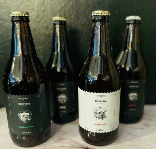 PERROVAGO - Cerveza Honey 500cc - Pack x 12